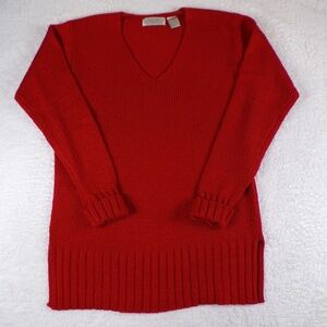 Carolyn Taylor Sweater Women's Size 8/P Red V-Neck